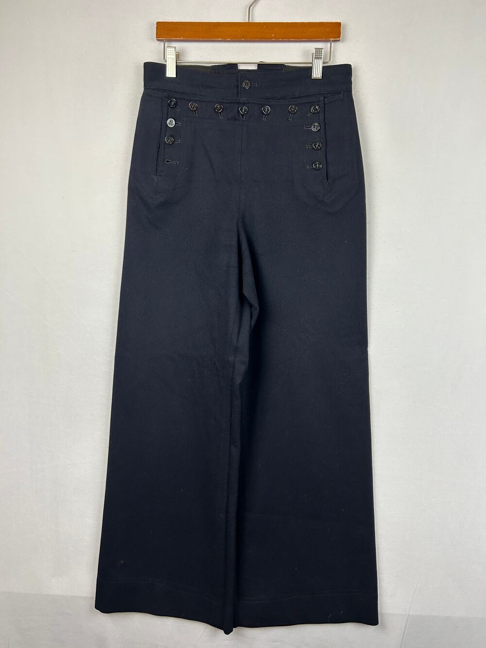 Navy Sailor Pants 1965 DSA-1-6194 Blue Wool *Missing 1 Button* Size 29R (28x31)